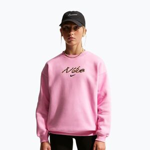 Gyerekpulóver Nike Sportswear Studio pink rise (Sportswear Studio Oversized Crewneck IM4963-621) kép