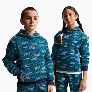 Gyerekpulóver Nike Sportswear Club Fleece bright spruce/midnight navy/game royal (Sportswear Club Fleece Hoodie IM4938-372) kép