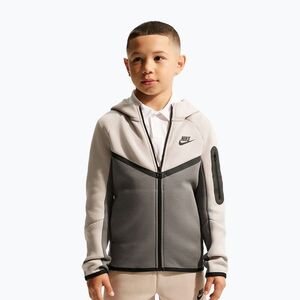 Gyerekpulóver Nike Sportswear Tech Fleece moon particle/cave stone/black/black (Sportswear Tech Fleece Full Zip HV5867-211) kép