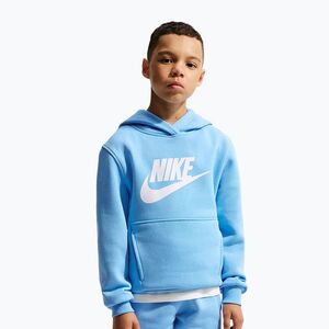 Gyerekpulóver Nike Sportswear Club Fleece football blue/white (Club Fleece Hoodie FD2988-497) kép