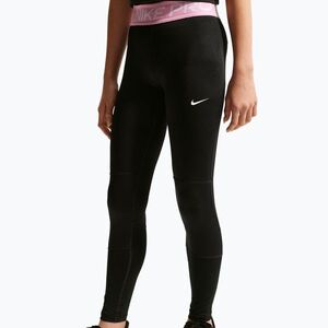 Gyerek leggingsek Nike Pro Dri-FIT black/pink rise/white (Pro Dri-FIT DA1028-020) kép