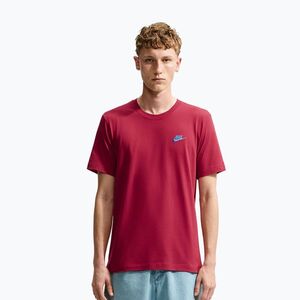 Férfi póló Nike Sportswear Club tough red/football blue (Sportswear Club AR4997-608) kép