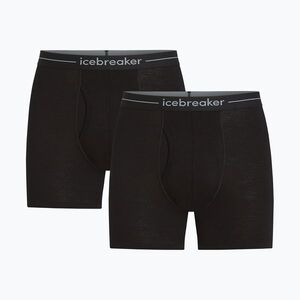Férfi Termoaktív boxer nadrág Icebreaker Merino 150 Anatomica Boxers wFly 2 Pack black (Merino 150 Anatomica Boxers wFly IB0A57E60011) kép