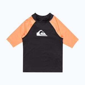 Gyermek úszó póló Quiksilver Everyday UPF50 black/melon (Everyday UPF50 SS AQKWR03027-XKNN) kép