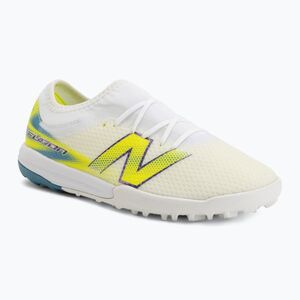 Buty piłkarskie dziecięce New Balance Furon Team V9 TF white/alkaline green (Furon Team V9 TF YF3T69A) kép