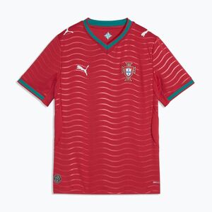 Gyermek focimez PUMA FPF Portugal Home Jersey Replica Club Jr piros/zöld (FPF Portugal Home Jersey Replica Club Jr 783281 01) kép