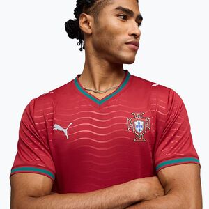 Férfi PUMA FPF Portugália hazai mez replika klub piros/zöld (FPF Portugal Home Jersey Replica Club 783278 01) kép