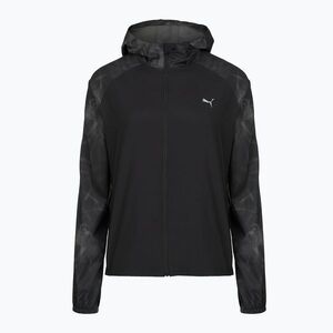Női futókabát PUMA Run AOP Favorite Woven black/grey (Run AOP Favorite Woven 523390 01) kép