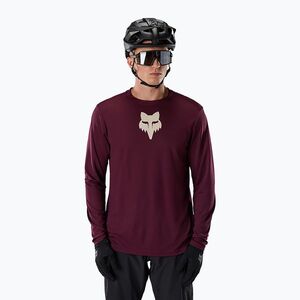 Férfi kerékpáros hosszú ujjú póló Fox Racing Ranger Fox Head LS dark maroon (Ranger Fox Head 33412_299) kép