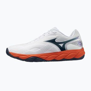 Férfi teniszcipő Mizuno Wave Enforce Court 2 AC white/insignia blue/orange (Wave Enforce Court 2 AC 61GA263202) kép