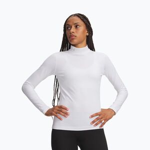 Női edző hosszú ujjú póló Under Armour ColdGear Mock LS white/halo gray (Armour ColdGear Mock 6013665-100) kép