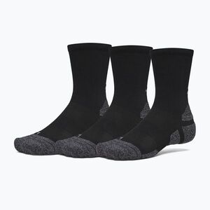 Zokni Under Armour Perf Tech Pro 3 Pack Crew ultimate black/ultimate black/castlerock (Perf Tech Pro Crew 1386246-008) kép