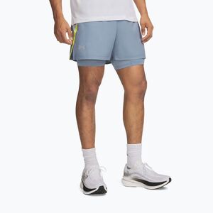 Férfi futónadrág Under Armour Launch 5" 2IN1 Shorts blue wind/blue fog/reflective (Launch 5" 2in1 1382640-448) kép