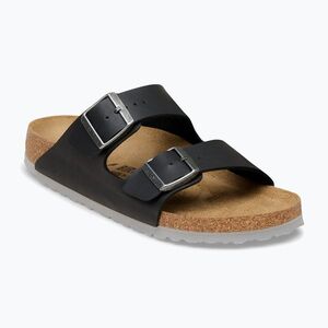 Papucsok BIRKENSTOCK Arizona Birko-Flor black/light gray (Arizona Birko-Flor Regular 1032018) kép
