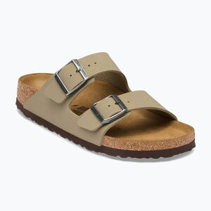Papucsok BIRKENSTOCK Arizona Birko-Flor faded khaki/dark brown os (Arizona BF Narrow 1033132) kép