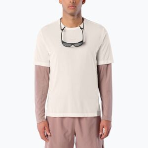 Férfi futó póló Salomon Shakeout Core GFX SS Tee whisper white/pink frosting (Shakeout Core GFX LC3040800) kép