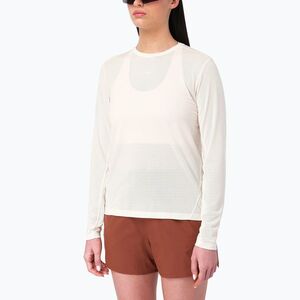 Női hosszú ujjú póló futáshoz Salomon Shakeout Core Tee GFX LS whisper white/pink frosting (Shakeout Core GFX LC2950600) kép