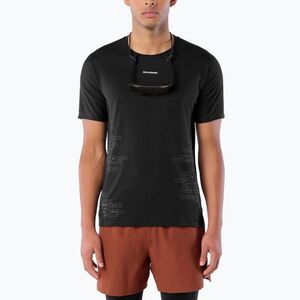 Férfi futó póló Salomon Sense Aero GFX Tee SS deep black/black beauty (Sense Aero GFX LC2929200) kép