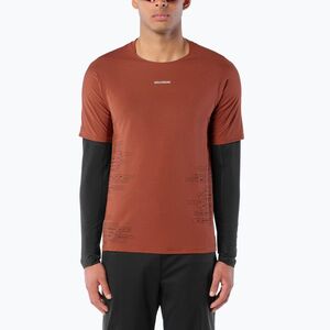 Férfi futó póló Salomon Sense Aero GFX Tee SS burnt umber/coffee bean (Sense Aero GFX LC2929400) kép