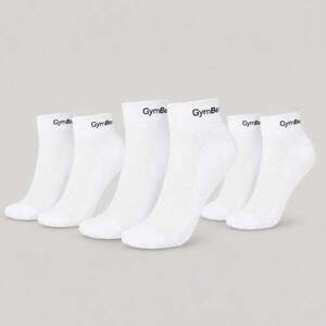 GymBeam Quarter Socks 3Pack White kép