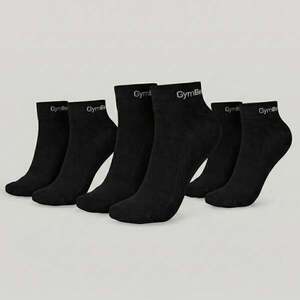 GymBeam Quarter Socks 3Pack Black kép