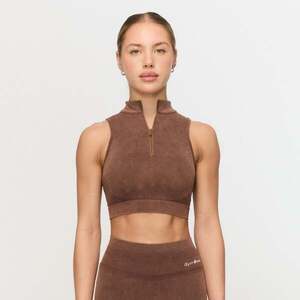 GymBeam Fierce Seamless Sports Bra Brown kép