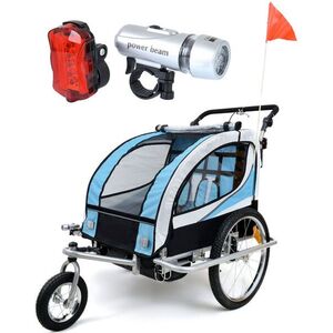 Funfit Kids 2 személyes Kerékpár utánfutó lengéscsillapítóval + K... kép