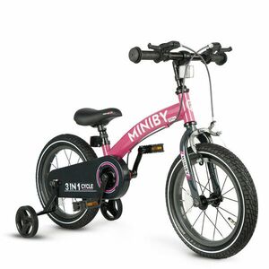 QPLAY Miniby 3 in1 Pink kerékpár, életkor 2 - 8 év kép