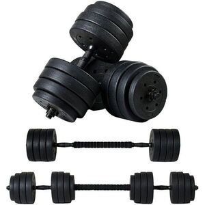 Funfit 4in1 állítható 40kg bitumen Súlyzó szett 2x20kg - fekete kép