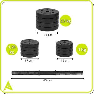 ActiGet kompozit kézisúlyzó szett 2x10 kg kép