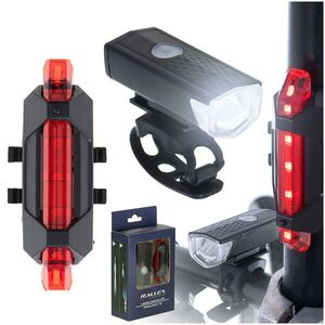 LED kerékpár lámpa hátsó-első szett USB kép