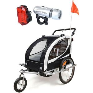 Funfit Kids 2 személyes Kerékpár utánfutó lengéscsillapítóval + K... kép