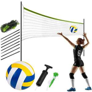 Neo-Sport Röplabda és tollaslabda háló és keret 570cm - Zöld kép