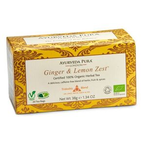 Ayurveda Pura tea Ginger & Lemon Zest - Tridoshic Blend 20 bags kép