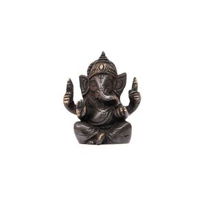 Ganesha réz szobor, approx. 7 cm, black - Bodhi kép