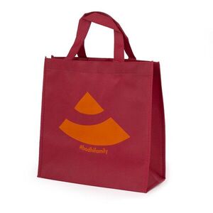 Bodhi kis bevásárlótáska - burgundy with Logo orange kép