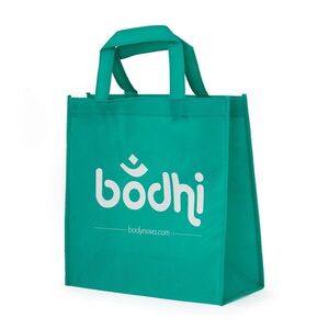 Bodhi kis bevásárlótáska - turquoise with logo white kép