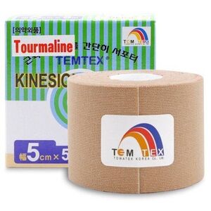 Temtex Tourmaline bézs 5 cm-es kineziológiai szalag kép