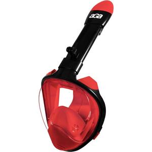 Aga DS1121 Teljes arcú snorkel maszk, S/M, fekete/piros kép