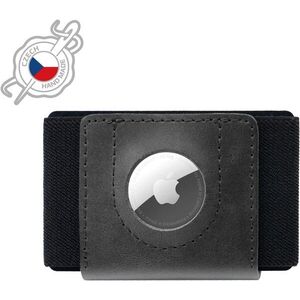 FIXED Tiny Wallet for AirTag valódi marhabőrből - fekete kép