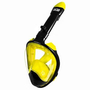 Aga DS1121 Teljes arcú snorkel maszk, S/M, fekete/sárga kép