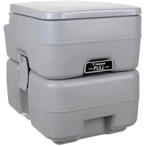 Trizand 24498 Hordozható kemping WC, 20 + 12 l, szürke kép