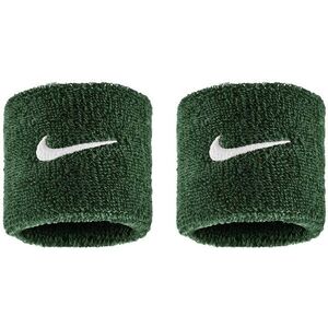 Nike Swoosh Classic csuklópánt, sötétzöld/fehér, 2 db kép