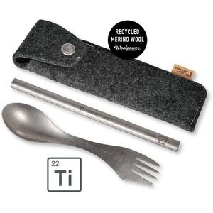 Light My Fire Spork´n Straw Kit Titanum in Merinowool Case kép