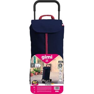 GIMI Twin bevásárlókocsi kék, 52 l kép