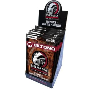 Indiana Biltong Beef Original 640g - display (8 x 80g) kép