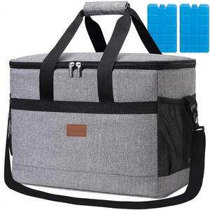 Trizand 23843 Hűtőtáska hűtőbetéttel strandra, piknikre, 40 l, szürke kép
