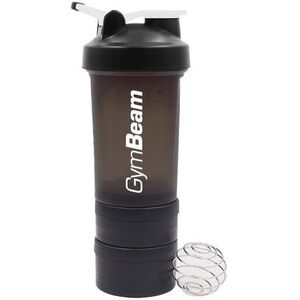 GymBeam Blend Bottle Black White 450 ml + tárolórész kép