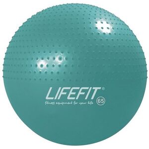Lifefit Masszázs labda 65 cm, türkiz kép