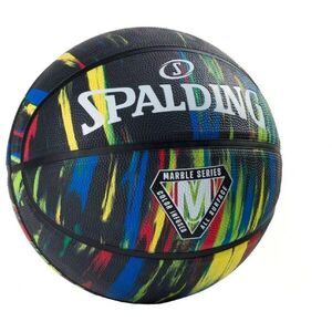 SPALDING MARBLE SERIES BLACK RAINBOW SZ7 RUBBER BASKETBALL kép